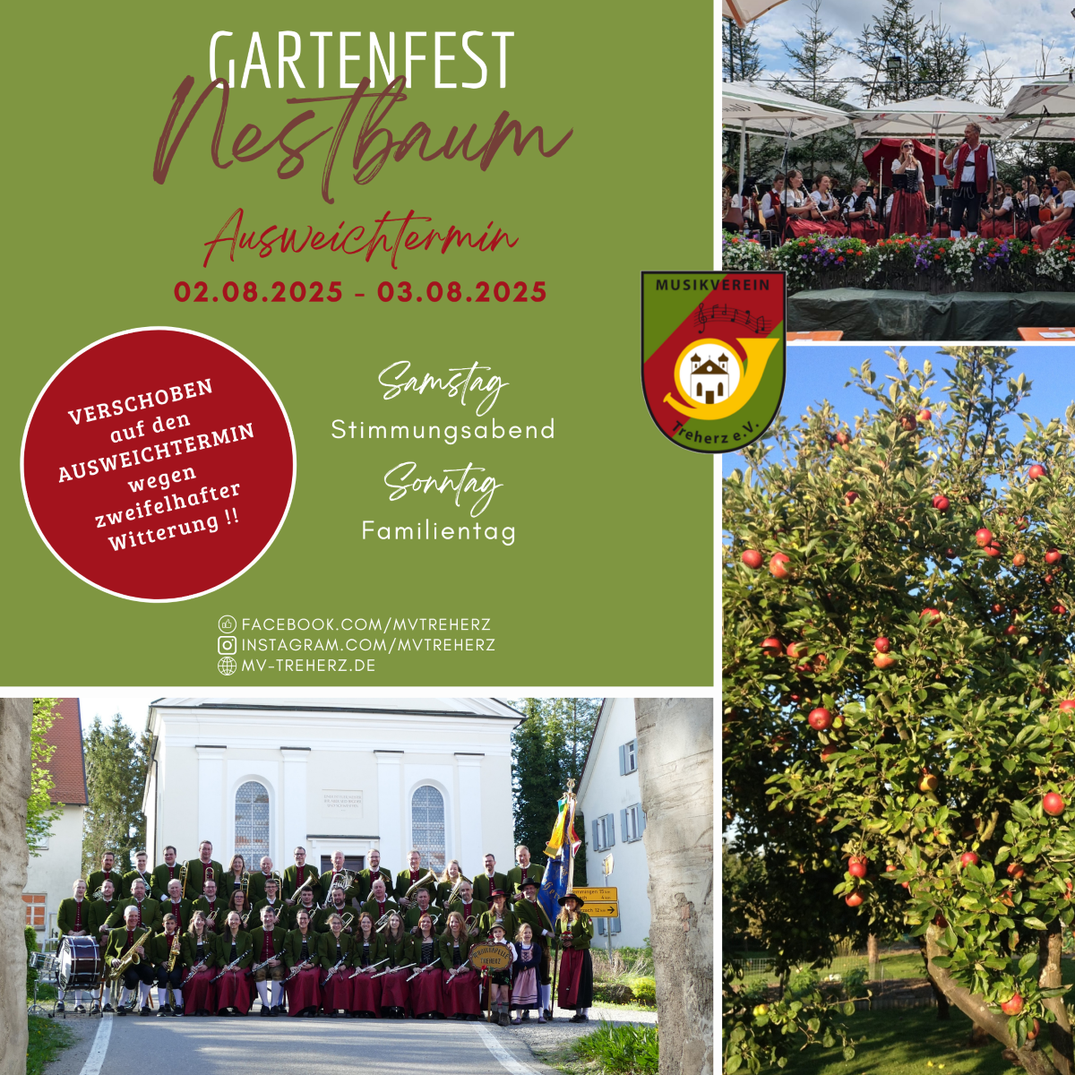 Gartenfest - Verschiebung